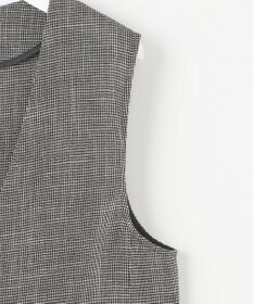 自由区 L 【洗える】ライトカラミミドル丈 ジレ