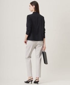 ICB 【洗える】ストレッチジョーゼット ハイネックブラウス