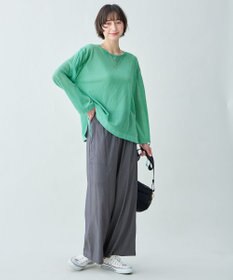 ANY シアーシャーリングスリーブニット