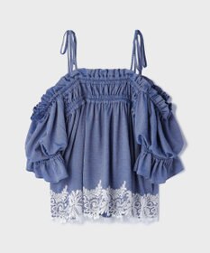 GRACE CONTINENTAL ギャザーフレアトップ