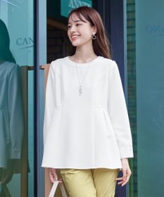 Tiaclasse 【洗える】ソフトペプラムブラウス