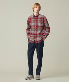 J.PRESS MEN コットンネル マルチチェックシャツ/B.D