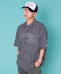 WEGO 別注PIKOチェックグラフィックシャツ（SS）