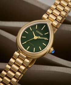 CITIZEN 【電池交換不要】ドロップ形状のジュエリーライクウオッチ EM1203-57X ウォームゴールド