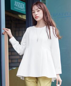 Tiaclasse 【洗える】ソフトペプラムブラウス