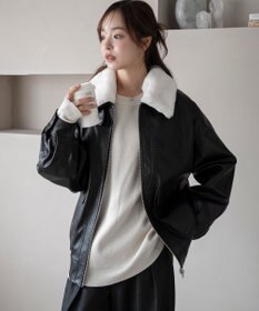 WEGO 2WAYファー襟PUジャケット