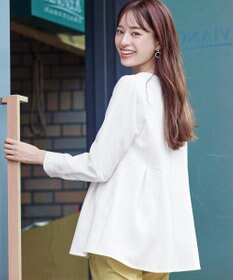 Tiaclasse 【洗える】ソフトペプラムブラウス