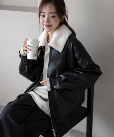 WEGO 2WAYファー襟PUジャケット