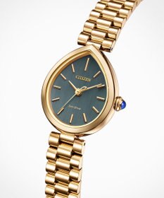 CITIZEN 【電池交換不要】ドロップ形状のジュエリーライクウオッチ EM1203-57X ウォームゴールド