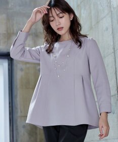 Tiaclasse 【洗える】ソフトペプラムブラウス