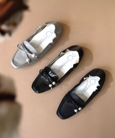 nouvelleRobe Oū 【本革・高反発】Square スクエアトゥ パール付きモカシン