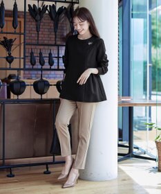 Tiaclasse 【洗える】ソフトペプラムブラウス