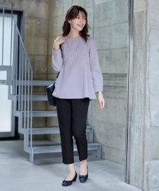 Tiaclasse 【洗える】ソフトペプラムブラウス