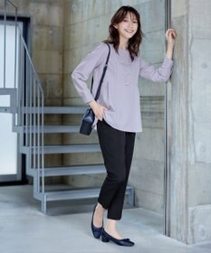 Tiaclasse 【洗える】ソフトペプラムブラウス