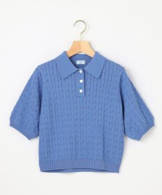 組曲 L ポロ襟 ニットプルオーバー