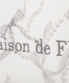 Maison de FLEUR リボンパールプリントマルチポケットトートバッグ