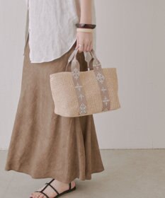 russet ナイロンラフィアデイリーミニトートバッグ(CE-1712)
