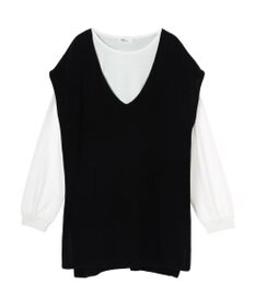 CRAFT STANDARD BOUTIQUE 【２点セット】片畦ニットベスト＋ロンＴＥＥ