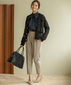 組曲 S 【WEB限定】スノーネップツイード ニットジャケット