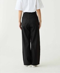 caqu linen rayon stretch wide pants リネンレーヨンストレッチワイドパンツ