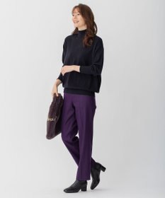 自由区 【洗える】ウォッシャブルハイカウントフラノ ストレートパンツ