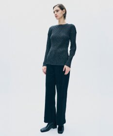 uncrave シアーストライプニット クルーネックトップス