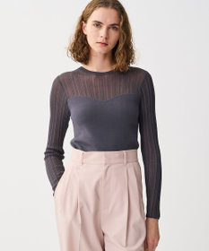 uncrave シルキー ニット コンビ トップス