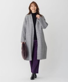 自由区 【洗える】ウォッシャブルハイカウントフラノ ストレートパンツ