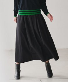 ICB エステルメモリータフタ キャザースカート ブラック