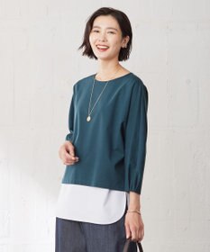 J.PRESS LADIES S TCポンチ ドルマンスリーブ レイヤード カットソー