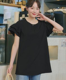 Tiaclasse L レースフレア袖チュニック