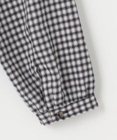 J.PRESS LADIES S 【洗える】ポリエステルヴィスコースブロックチェック フリルネック ブラウス