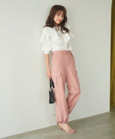 Feroux 【洗える】ラッフルスキッパー ブラウス