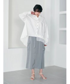 YECCA VECCA シアーMIXアシメシャツ