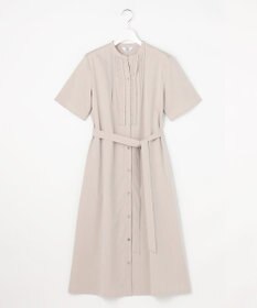 J.PRESS LADIES S 【一枚で着映え】ライトタフタ タックプリーツ ワンピース