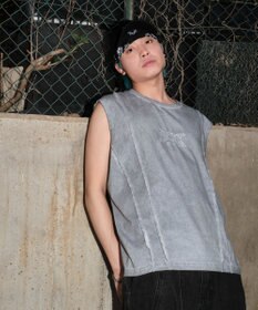 WEGO 【ユニセックス着用ITEM/MLサイズ展開】コールドダイスウィッチングロゴノースリーブ