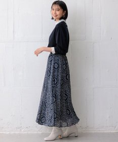 23区 S オーナメントプリント ギャザースカート