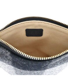 IBIZA プエブロ　ウール/牛革　ポーチ