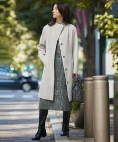 J.PRESS LADIES L ウールシルクツイードグレンチェック ジャンパースカート