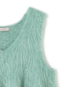 UNFILO 【野呂佳代さん着用】アルパカシャギー ペプラムジレ