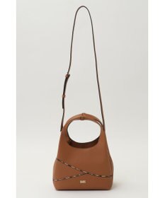 DAKS レザー×チェック柄 2WAYハンドバッグ