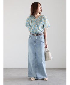 Te chichi 【LIBERTY FABRICS】フリルネックブラウス