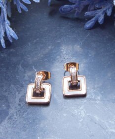 Tiaclasse 【金属アレルギー対応】スクエアシェルピアス