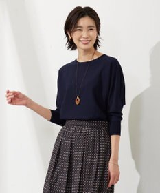 J.PRESS LADIES 【洗える】 レーヨンエリートストレッチ ドルマンスリーブ ニット
