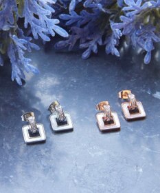 Tiaclasse 【金属アレルギー対応】スクエアシェルピアス