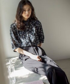 組曲 ドライタッチツイル ワイドパンツ