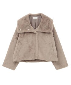 earth music&ecology ファーショートブルゾン