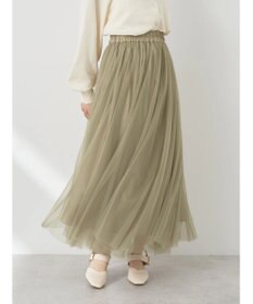 earth music&ecology チュールフレアスカート