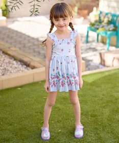 ANY KIDS ストライプ×フルーツ ワンピース 水着