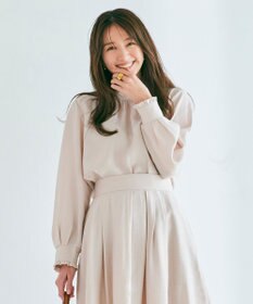 組曲 【セットアップ対応・前後着用可】ニュアンスシフォン ブラウス